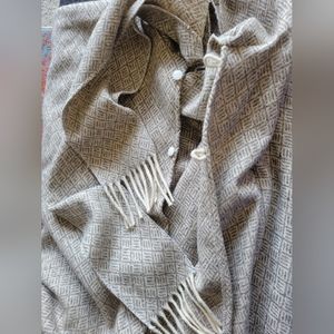 100% wool | poncho-style wrap